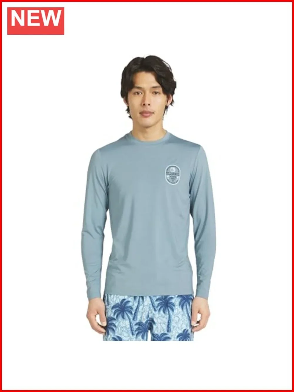 UPF 50 Long Sleeve Rash Guard Sun Tee with 4-Way Stretch